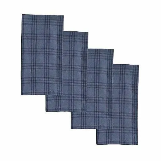 Best Food Network Blue Check Woven Dinner Napkin 4-Pk. Table Linens