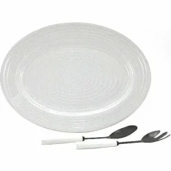 Online Food Network Farmstead Serving Platter & Utensil Set Dinnerware & Serveware