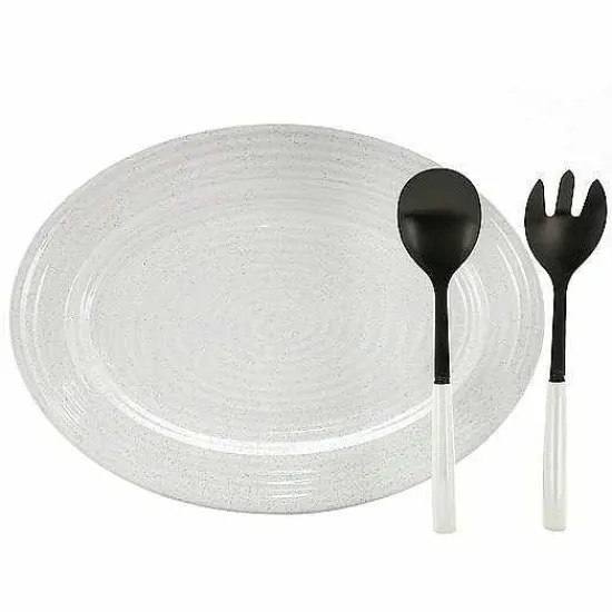 Online Food Network Farmstead Serving Platter & Utensil Set Dinnerware & Serveware