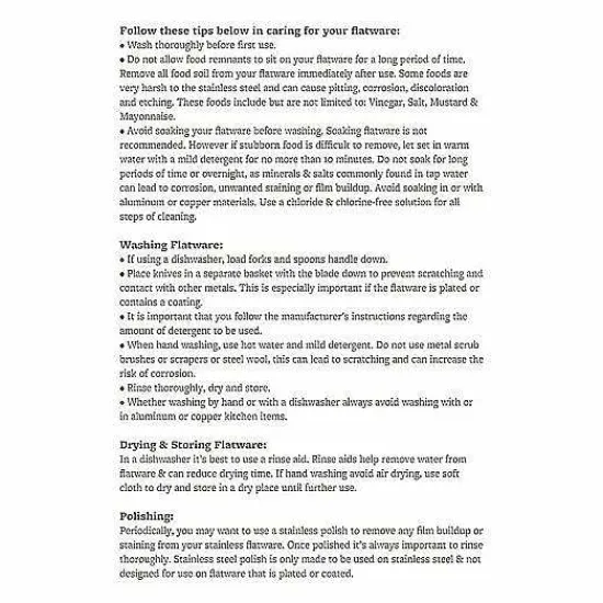 New Food Network Flat Iron 16-Pc. Flatware Set Flatware