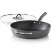 Best Food Network 12-In. Hard-Anodized Nonstick Space Saving Saute Pan With Lid Cookware & Bakeware
