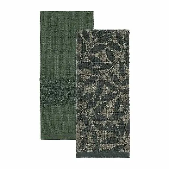 Outlet Food Network Jacquard Leaves Kitchen Towel 2-Pk. Kitchen Linens