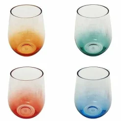 Food Network 4-Pc. Acrylic Ombre Stemless Wine Set Drinkware & Glassware