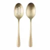Best Food Network 2-Pc. Classic Champagne Serving Spoon & Slotted Spoon Set Flatware