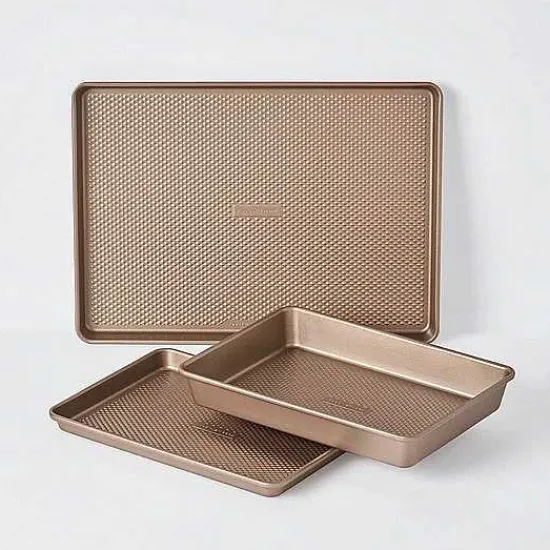 Discount Food Network 3-Pc. Essential Textured Bakeware Set Cookware & Bakeware