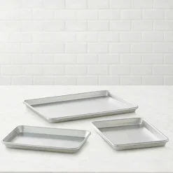 Best Food Network 3-Pc. Natural Aluminum Baking Sheet Set Cookware & Bakeware