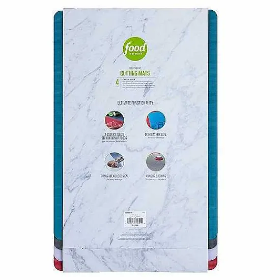 Sale Food Network 4-Pc. Nonslip Cutting Mat Set Cutlery & Knives