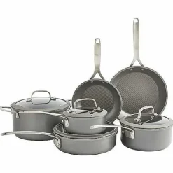 New Food Network 10-Pc. Textured Titanium Nonstick Cookware Set Cookware & Bakeware