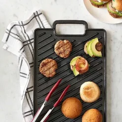 New Food Network Pre-Seasoned Cast-Iron Reversible Grill Cookware & Bakeware