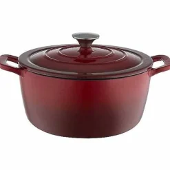 Best Food Network 7-Qt. Ombre Enameled Cast-Iron Dutch Oven Cookware & Bakeware