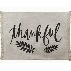 Discount Food Network Thankful Fringe Placemat Table Linens