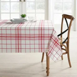 Outlet Food Network Woven Plaid Picnic Tablecloth Table Linens